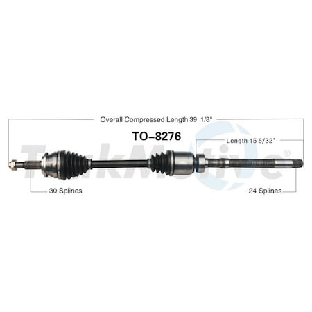 Surtrack Axle Cv Axle Shaft, To-8276 TO-8276